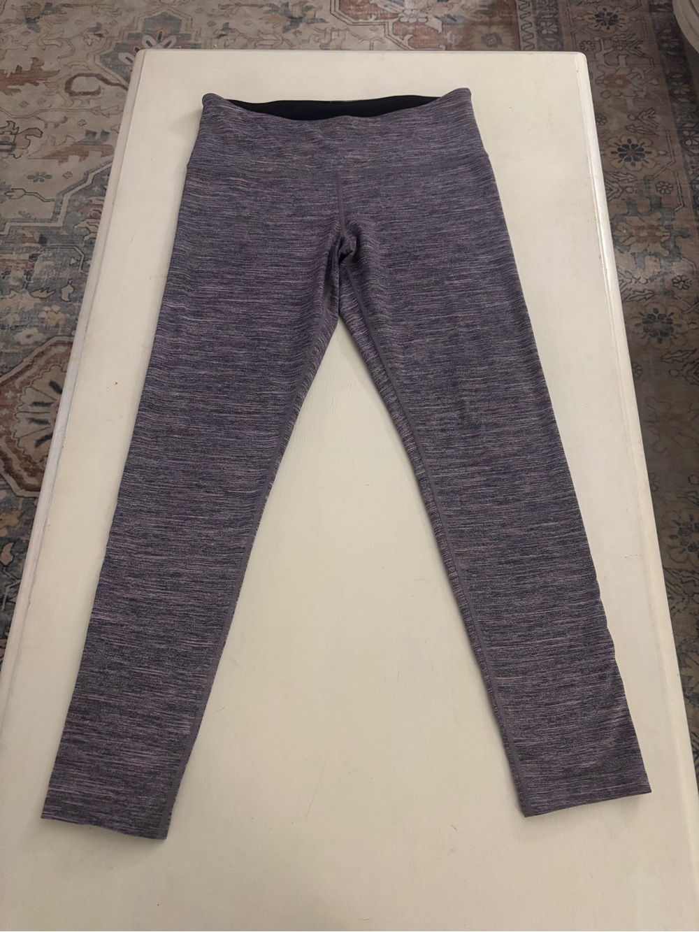 Tuff Athletics Heathered Purple Ankle Leggings